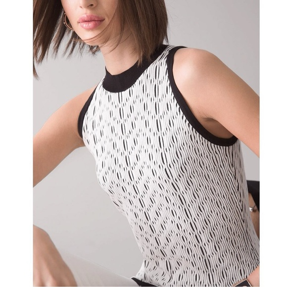 WHBM Patterned Textured Tank Top - Picture 13 of 14